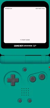 Teal blank GBA wallpaper template